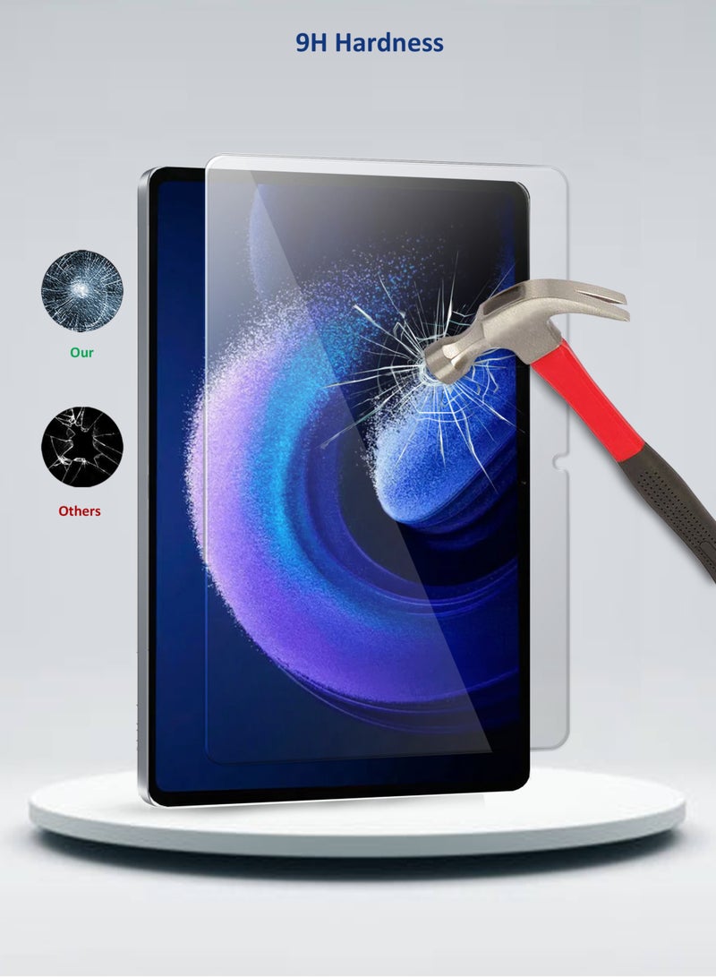 Wtech Premium Series Curved Edges Tempered Glass Screen Protector For Xiaomi Pad 6 / Pad 6 Pro 11 Inch 2023 Clear - Image 3