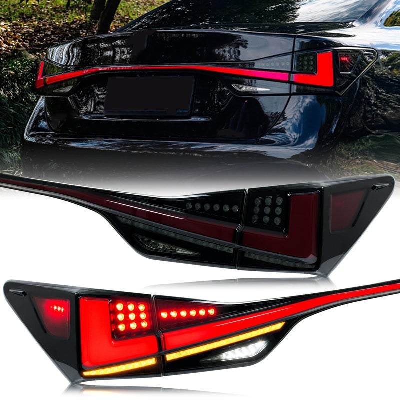 inginuity time LED Black Tail Lights for Lexus GS350 GS200t GSF 20132020 Startup Animation Sequential Signal Rear Lamps Assembly Accessary