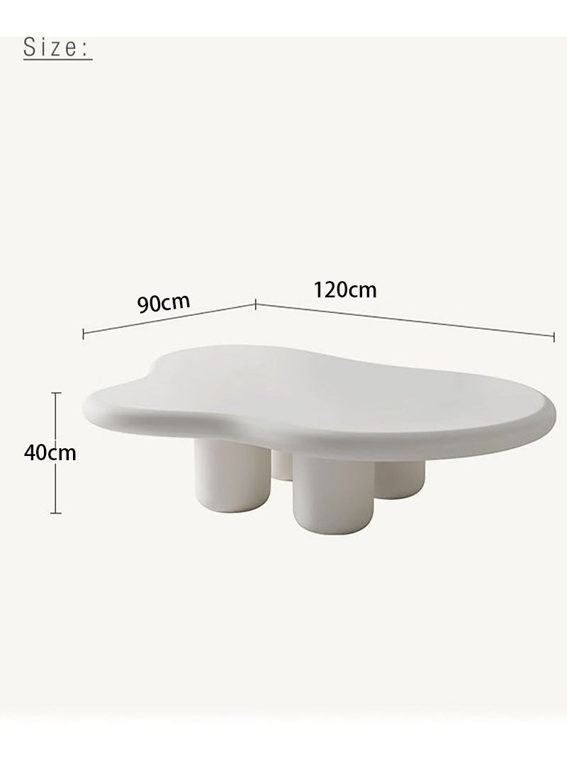 Generic Modern Design Side Table Living Room Home Furniture Nordic Style Irregular Shape Coffee Table in Cloud shape Simple Small Household Shaped Table Tea Table for Living Room Balcony Garden, Living Room Table Bed Room 120 cm  - Image 3