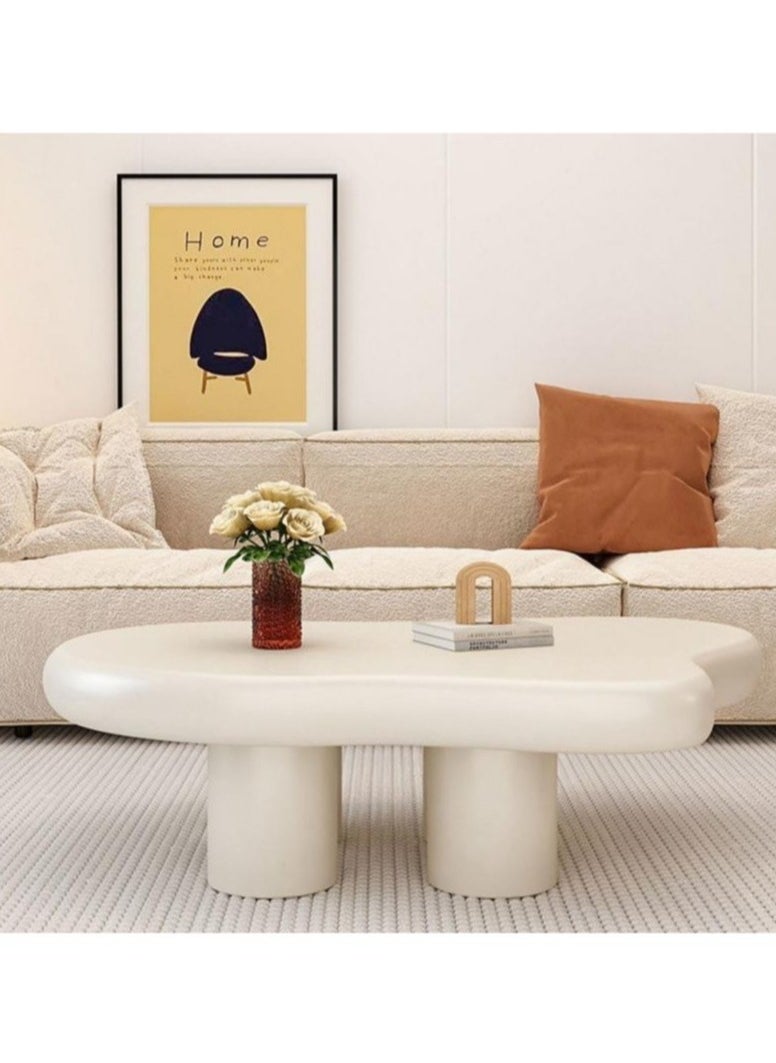 Generic - Modern Design Side Table Living Room Home Furniture Nordic Style Irregular Shape Coffee Table in Cloud shape Simple Small Household Shaped Table Tea Table for Living Room Balcony Garden, Living Room Table Bed Room 120 cm - Image 1