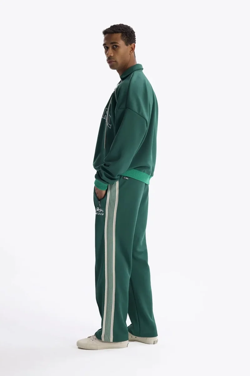 Giesto Pine Green GIESTO Drawstring Neckline Printed Sweatshirt for Men | Best Price UAE