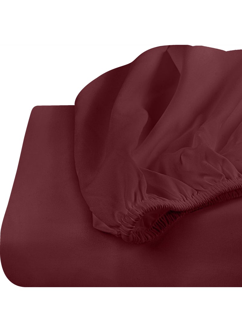 Utopia Bedding Utopia Bedding Twin XL Fitted Sheets - Bulk Pack of 2 Bottom Sheets - Soft Brushed Microfiber - Deep Pockets - Shrinkage & Fade Resistant - Easy Care (Twin XL  Burgundy)  - Image 4