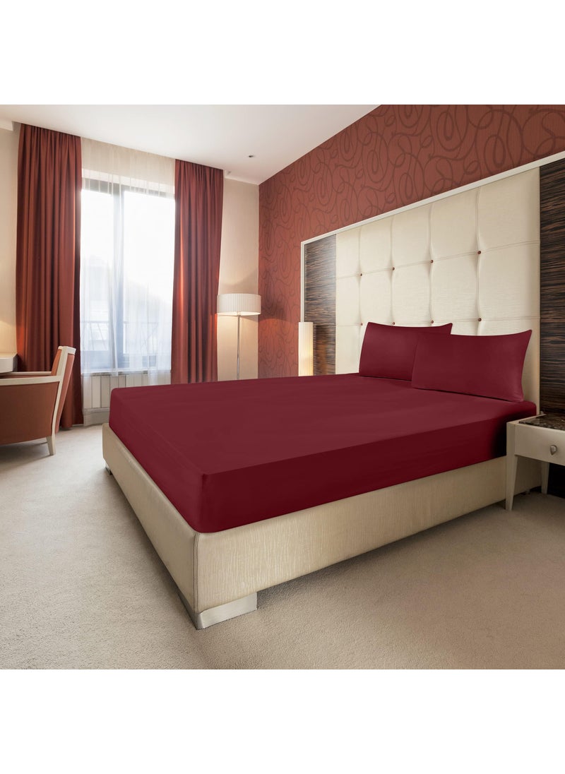 Utopia Bedding Utopia Bedding Twin XL Fitted Sheets - Bulk Pack of 2 Bottom Sheets - Soft Brushed Microfiber - Deep Pockets - Shrinkage & Fade Resistant - Easy Care (Twin XL  Burgundy)  - Image 5