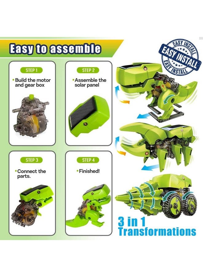 ريس 52 ألعاب روبوت الديناصور REES52، مشاريع جذعية للأطفال من سن 8 إلى 12 عامًا، مجموعة روبوت يعمل بالطاقة الشمسية 3 في 1، ألعاب بناء وبرمجة للأطفال من سن 8 إلى 12 عامًا، هدايا للأولاد والبنات من سن 8 إلى 12 عامًا، 3 في 1 - Image 3