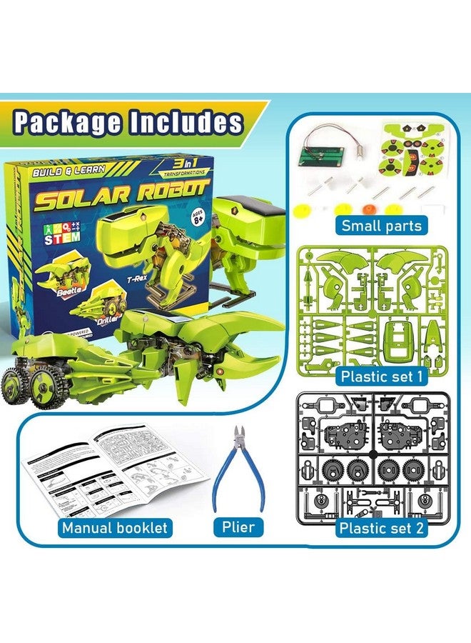 ريس 52 ألعاب روبوت الديناصور REES52، مشاريع جذعية للأطفال من سن 8 إلى 12 عامًا، مجموعة روبوت يعمل بالطاقة الشمسية 3 في 1، ألعاب بناء وبرمجة للأطفال من سن 8 إلى 12 عامًا، هدايا للأولاد والبنات من سن 8 إلى 12 عامًا، 3 في 1 - Image 2
