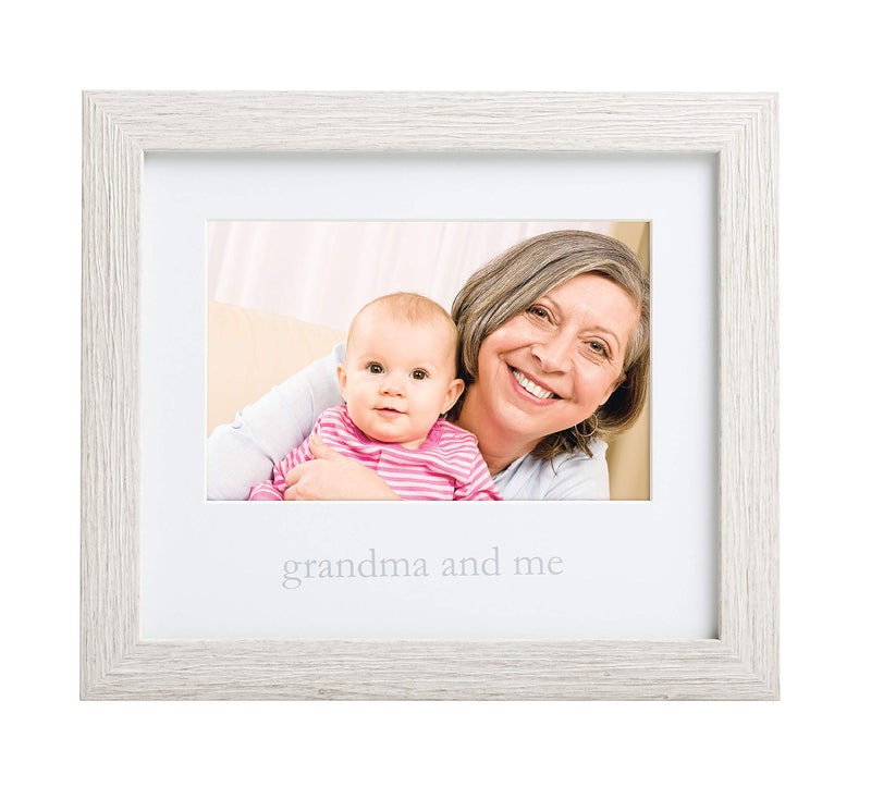 Kate & Milo Rustic Grandma And Me Frame, Mother's Day Gifts, Wall And Tabletop Frame, Nursery Wall DÃ©cor, 4x6 Photo Insert, Distressed Gray - Image 1