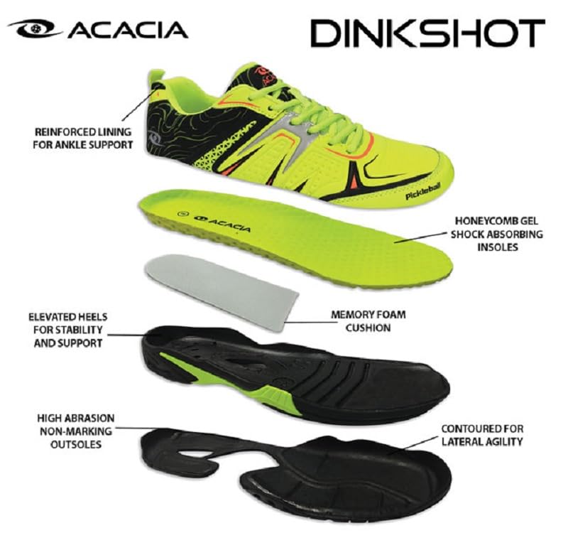 ACACIA DINKSHOT II Pickleball Shoes, White , 5 - Image 3