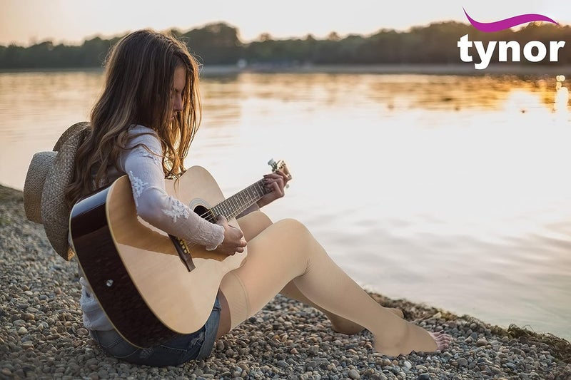 Tynor جوارب ضغط طبية حتى الفخذين من الفئة 2 (زوج)، بيج، XL، 1 زوج - Image 5