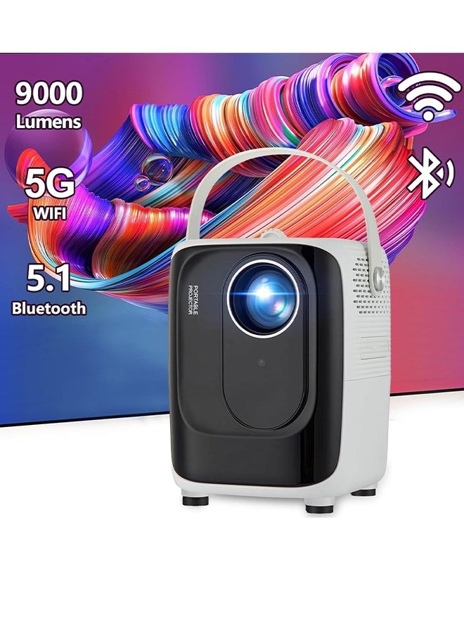 Digisand - Portable Video Projector,  1080P HD Projector Dual WiFi 150" Screen Display Mini Projector, Outdoor Movie Projector 4K Support - Image 1