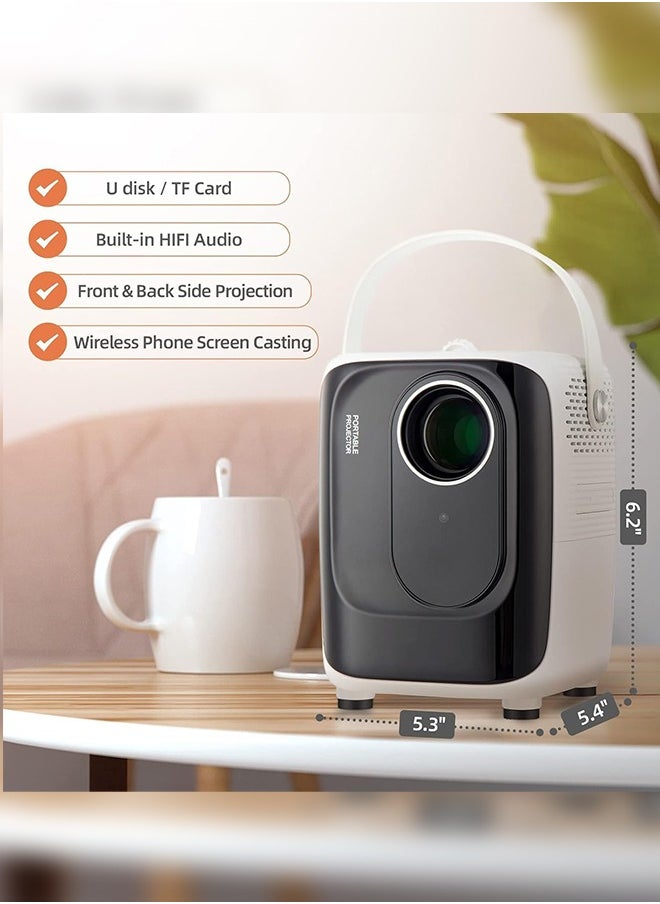 Digisand - Portable Video Projector,  1080P HD Projector Dual WiFi 150" Screen Display Mini Projector, Outdoor Movie Projector 4K Support - Image 1