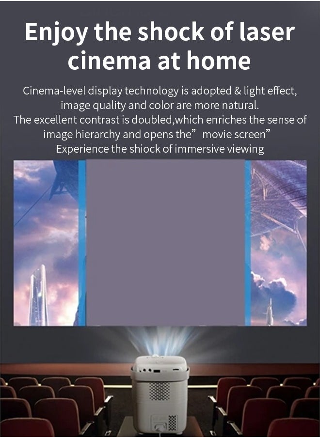 Digisand - Portable Video Projector,  1080P HD Projector Dual WiFi 150" Screen Display Mini Projector, Outdoor Movie Projector 4K Support - Image 1