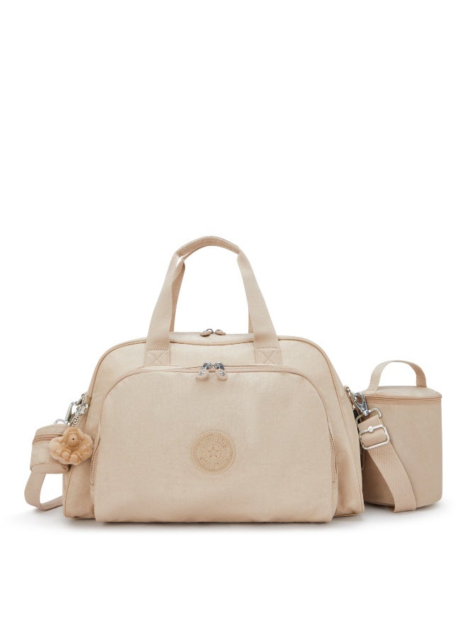kipling Camama Large baby bag with changing mat Sparkled Beige - Image 1
