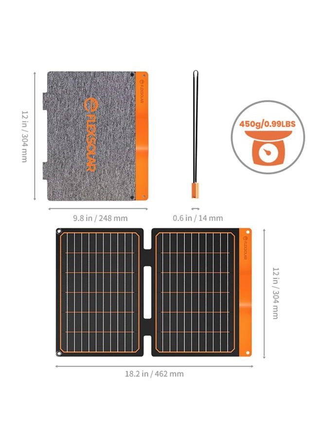 FlexSolar 20W Small Solar Panel Charger 5V USB-A USB-C Foldable Portable Lightweight ETFE Power Emergency Panel IP67 Waterproof for Hiking Camping Backpacking Phones Tablets Power Bank - Image 4