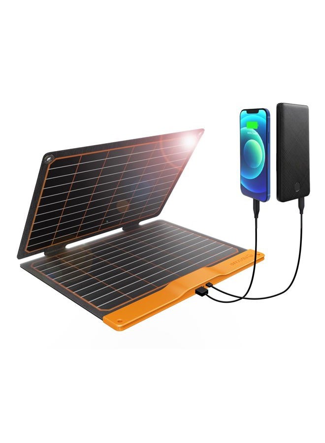 FlexSolar 20W Small Solar Panel Charger 5V USB-A USB-C Foldable Portable Lightweight ETFE Power Emergency Panel IP67 Waterproof for Hiking Camping Backpacking Phones Tablets Power Bank - Image 1