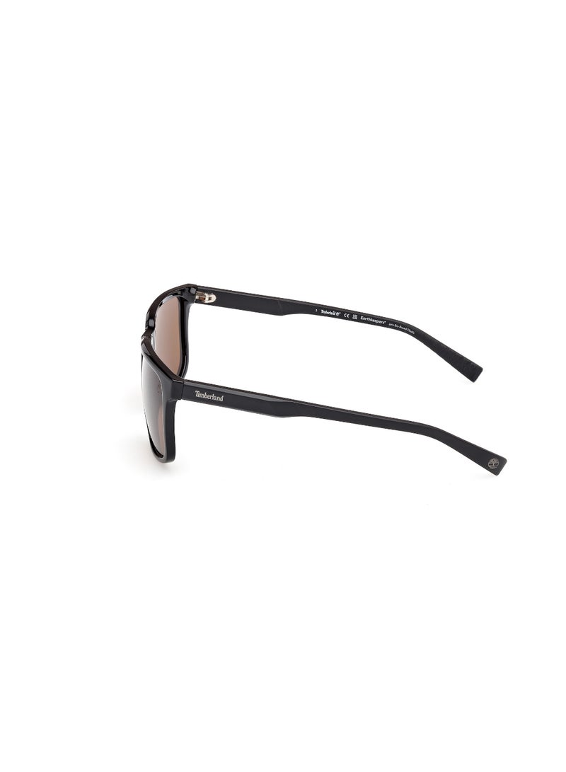 TIMBERLAND FULL RIM MALE SQUARE BLACK INJECTED SUNGLASSES - Image 2