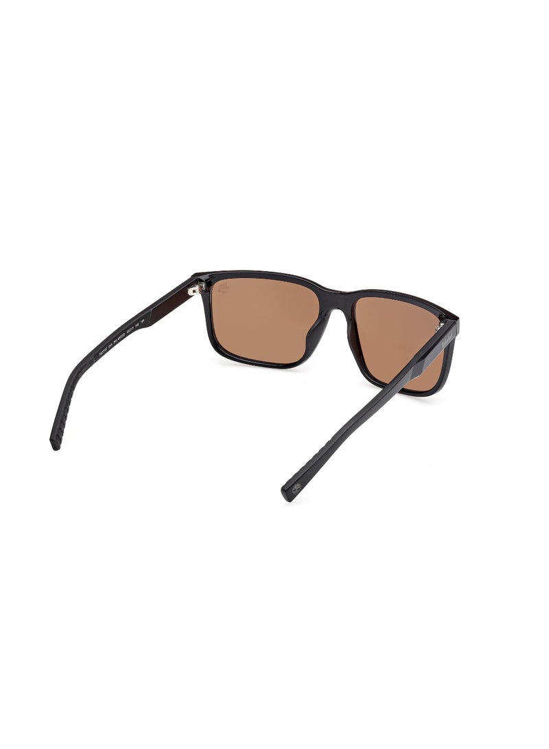 TIMBERLAND FULL RIM MALE SQUARE BLACK INJECTED SUNGLASSES - Image 5