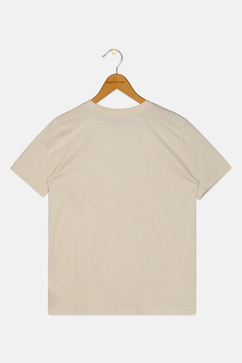 PUMA Kids Boy Sportswear Fit Short Sleeve Outdoor T-Shirt, Light Beige - Image 2