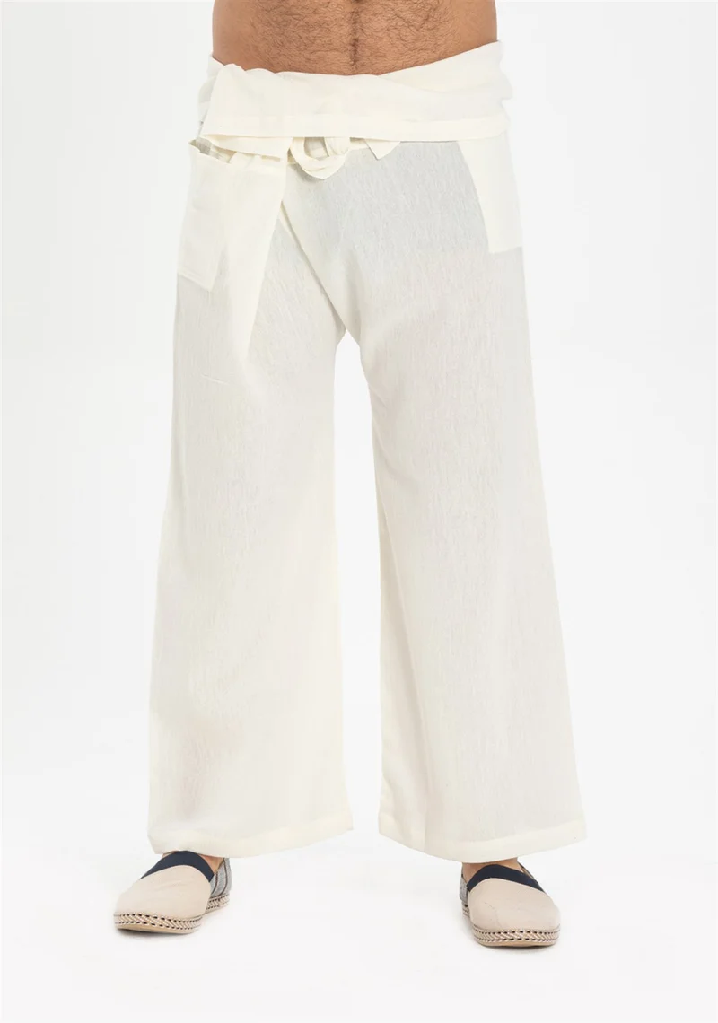 اليش شيل بيزي Men's Sile Diaper Thai Fishing Trousers Cream Cream