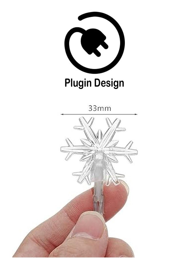 ZCM-HAPPY Decorative LED Low Voltage Snowflake String Lights Colourful for Indoor and Outdoor 20 Meters 200 Lights Plug-In Type  - Image 2
