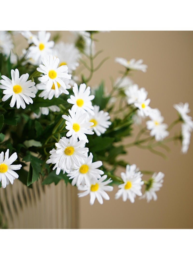 SYOSI 5 Pcs Artificial Cosmos Silk Flowers, White Gerber Daisy Floral Arrangements, Perfect for Wedding Bouquets, Table Centerpieces, Home, Kitchen, Garden, Party Decorations - Image 2