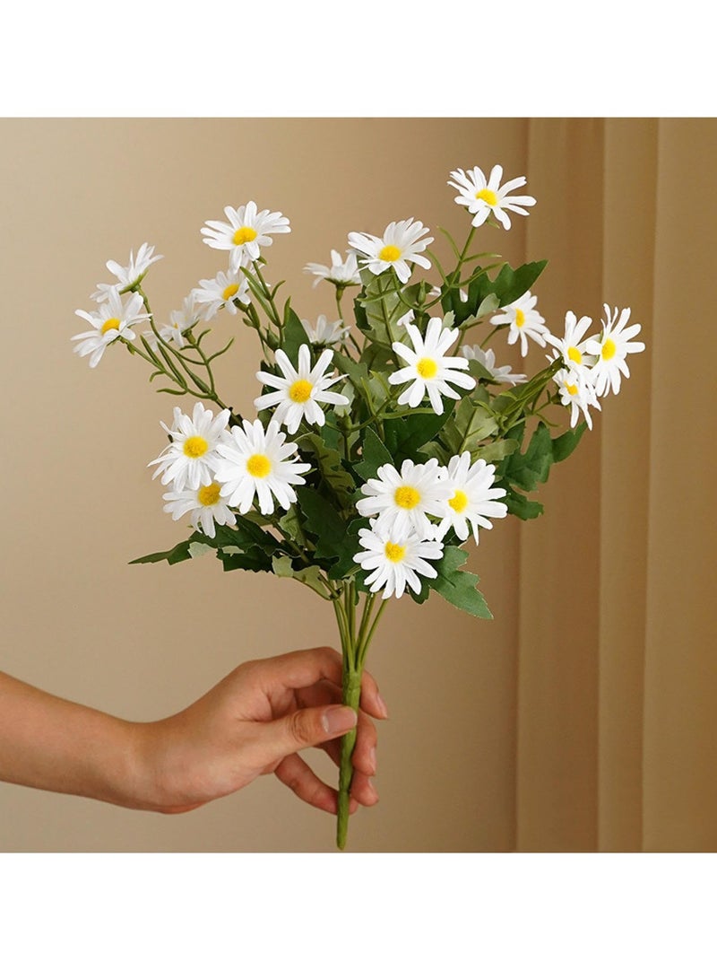 SYOSI 5 Pcs Artificial Cosmos Silk Flowers, White Gerber Daisy Floral Arrangements, Perfect for Wedding Bouquets, Table Centerpieces, Home, Kitchen, Garden, Party Decorations - Image 4
