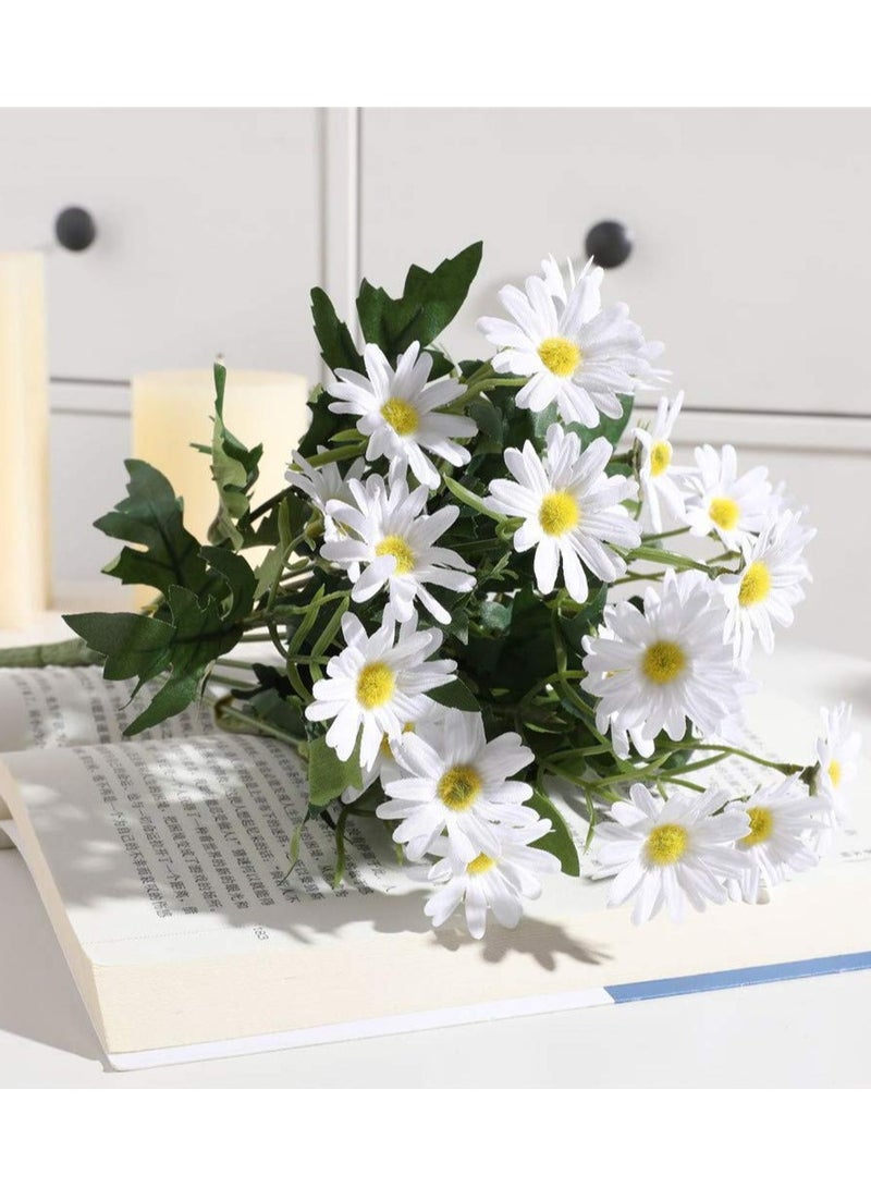 SYOSI 5 Pcs Artificial Cosmos Silk Flowers, White Gerber Daisy Floral Arrangements, Perfect for Wedding Bouquets, Table Centerpieces, Home, Kitchen, Garden, Party Decorations - Image 5