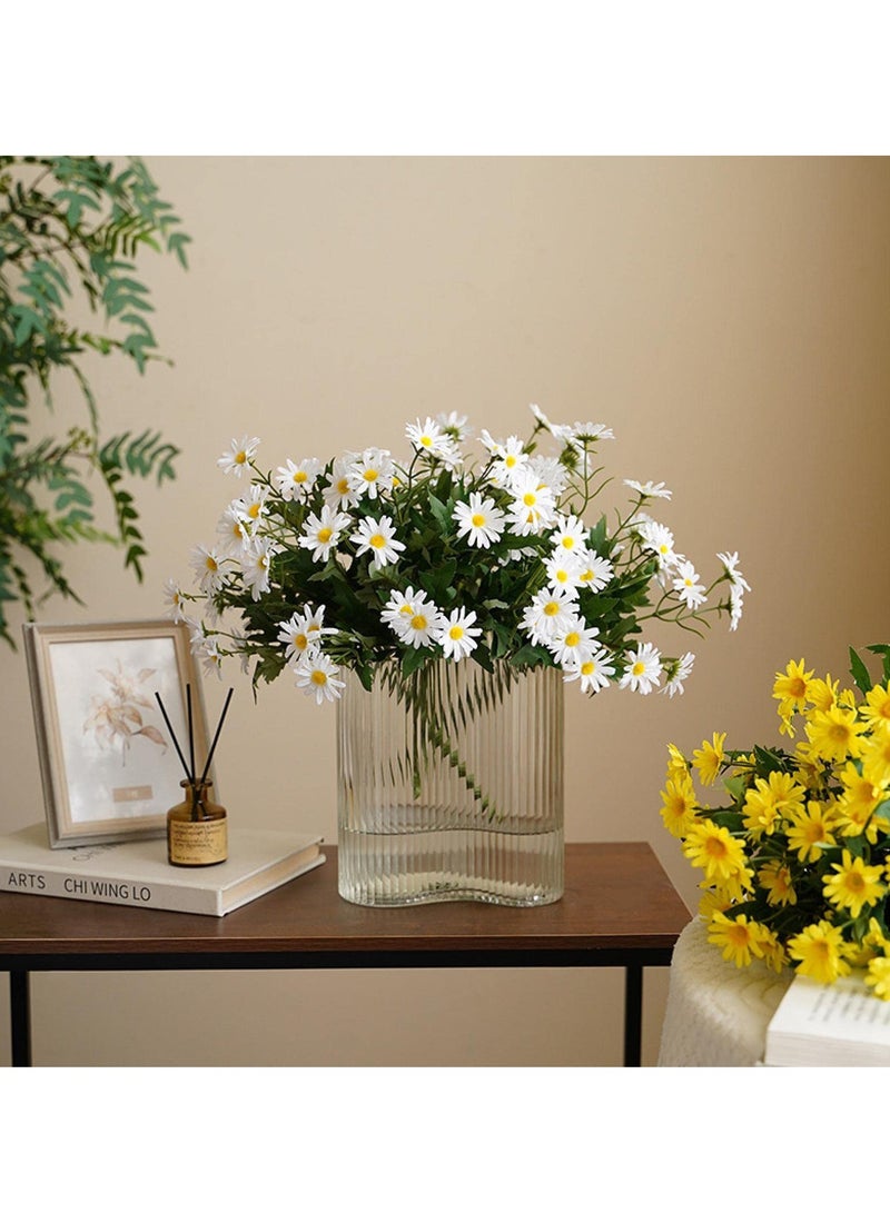 SYOSI 5 Pcs Artificial Cosmos Silk Flowers, White Gerber Daisy Floral Arrangements, Perfect for Wedding Bouquets, Table Centerpieces, Home, Kitchen, Garden, Party Decorations - Image 3