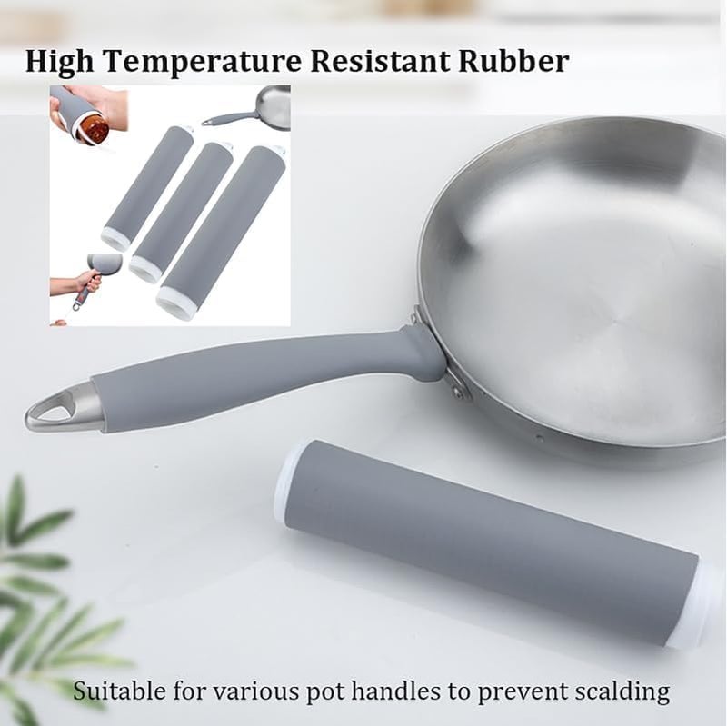 Anadi Anadi Pot Handle Heat Insulation Silicon Cover, Pot Handle Covers Heat Resistant, Silicone Thermal Insulation Handle Cover, Silicone Pot Handle Cover, Cast Iron Handle Cover (18 CM) (Pack of 1)  - Image 2