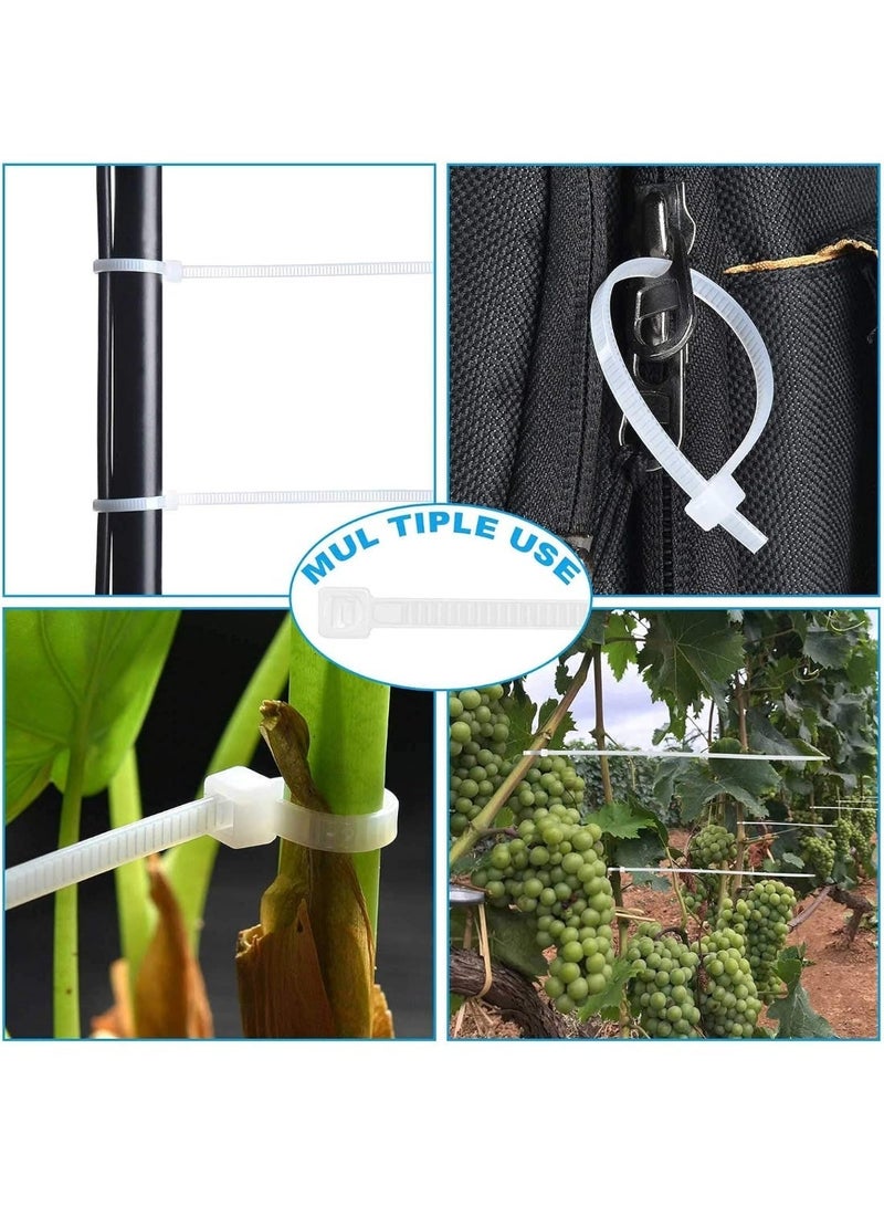 Lyaxm 100 Pieces 6 inch Cable Zip Ties Self Locking Heavy Duty, Premium Plastic Wire Ties with 50 LBS Tensile Strength,  Nylon Cable Ties elf-Locking White Nylon Cable Tie Wraps Straps for Indoor and Outdoor - Image 5