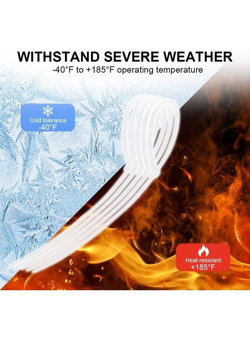 Lyaxm 100 Pieces 6 inch Cable Zip Ties Self Locking Heavy Duty, Premium Plastic Wire Ties with 50 LBS Tensile Strength,  Nylon Cable Ties elf-Locking White Nylon Cable Tie Wraps Straps for Indoor and Outdoor - Image 4