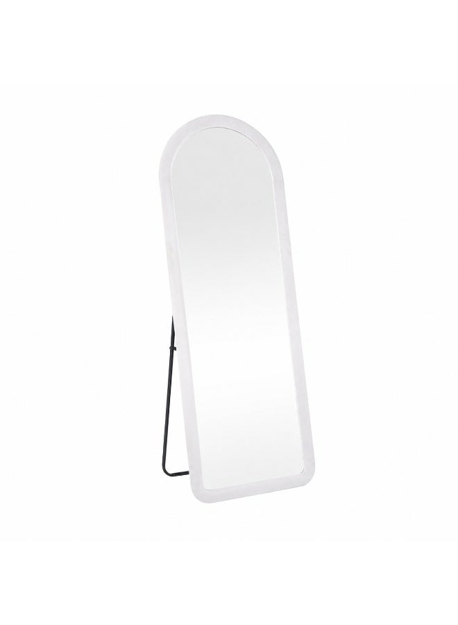 alsaada home Rectangular Wall Mounted Decor Mirror with Metal Frame, 160x60 cm - White - Image 1