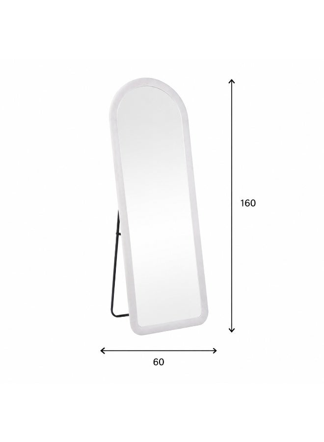 alsaada home Rectangular Wall Mounted Decor Mirror with Metal Frame, 160x60 cm - White - Image 3
