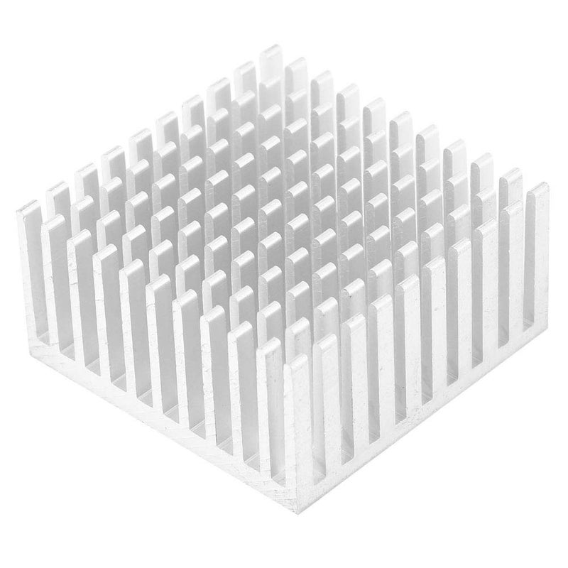 Karlak Heat Sink Aluminum Heatsink Cooling Fin 40 x 20 x 40mm Lightweight Black Silver 6063 T5 Extruded Aluminum with Large Surface Area for LED PCB Power Board CPU IC (Silver) - Image 3