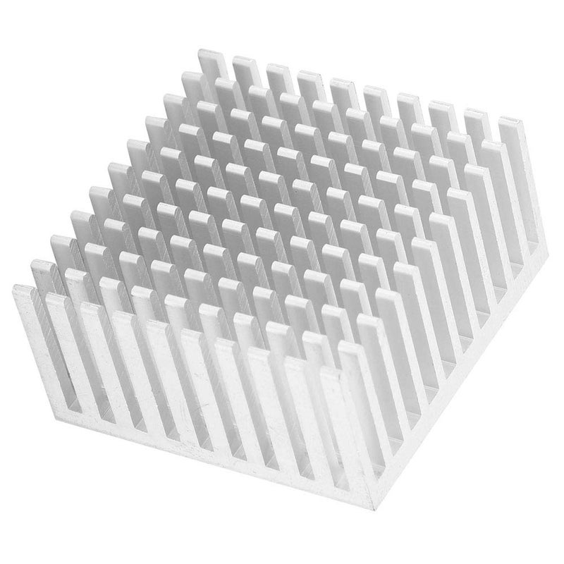 Karlak Heat Sink Aluminum Heatsink Cooling Fin 40 x 20 x 40mm Lightweight Black Silver 6063 T5 Extruded Aluminum with Large Surface Area for LED PCB Power Board CPU IC (Silver) - Image 2
