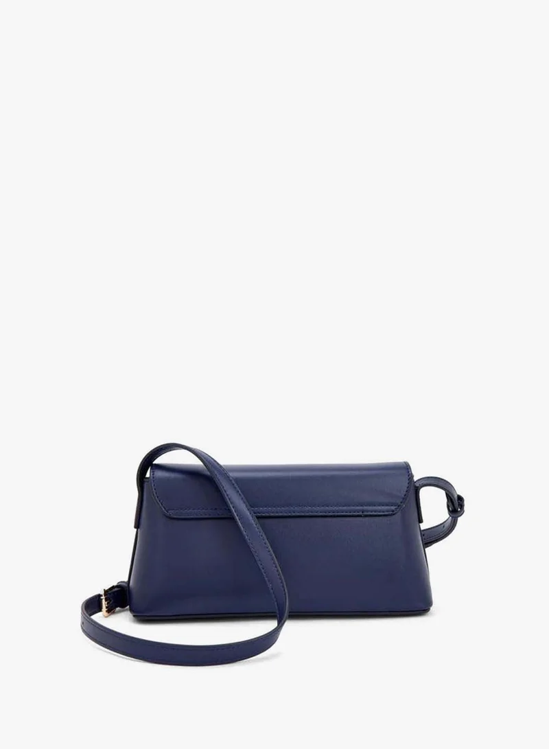 Celeste NAVY Solid Crossbody Bag With Magnetic Clasp Closure for Women | Best Price UAE