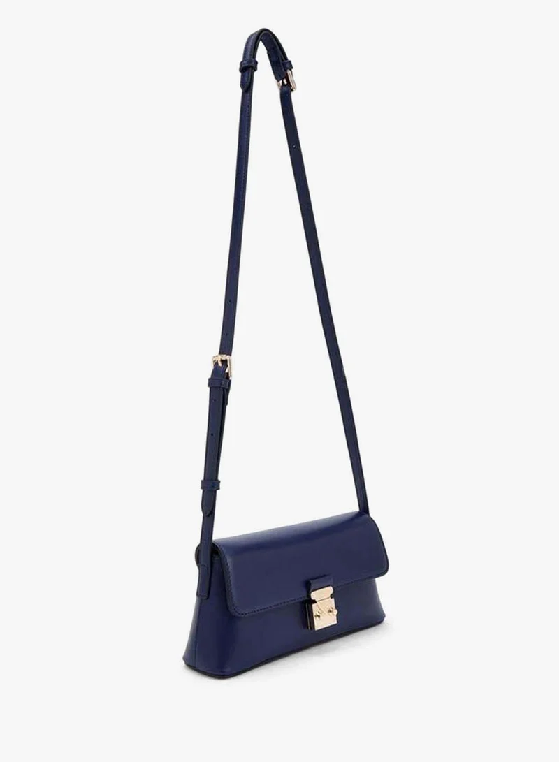 Celeste NAVY Solid Crossbody Bag With Magnetic Clasp Closure for Women | Best Price UAE