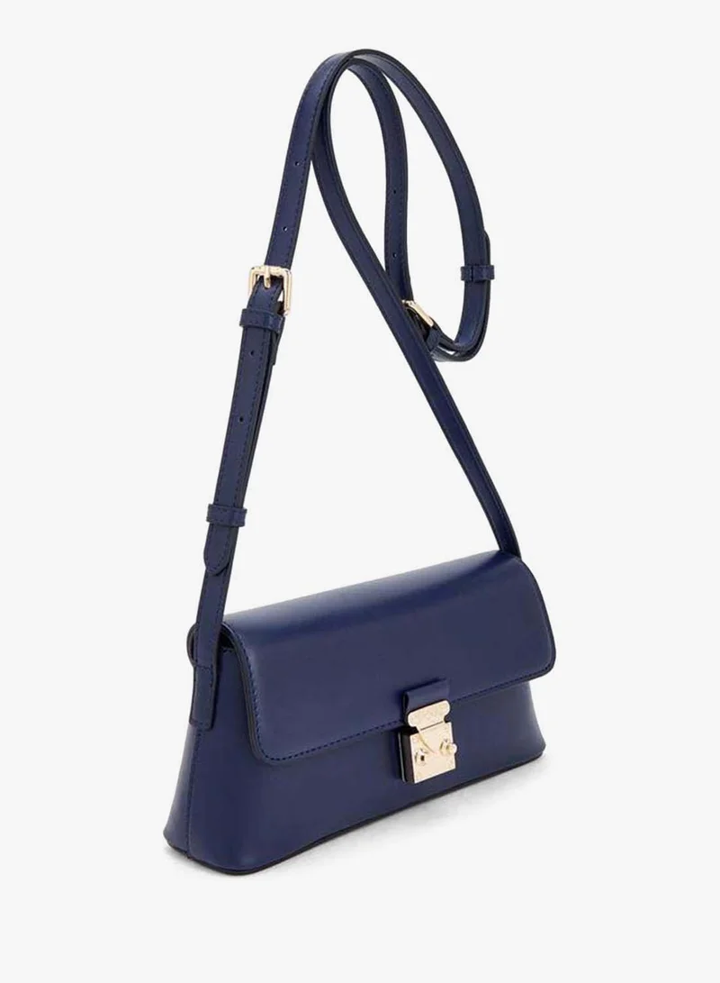 Celeste NAVY Solid Crossbody Bag With Magnetic Clasp Closure for Women | Best Price UAE