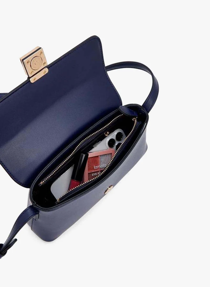 Celeste NAVY Solid Crossbody Bag With Magnetic Clasp Closure for Women | Best Price UAE