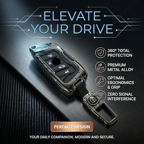 Coll of Fest Metal Silicon Key Cover Compatible with BMW X1 X3 X6 X5 | 5, 6, 7 Series gt Series M, X Series 4 Button Smart Key Special Feature Visible in Low-Light Condition - Image 4