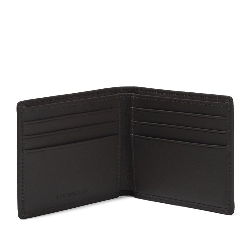 Leatherology Black Onyx Thin Bifold Wallet - 6 credit card slots, single bill compartment, 2 interior pockets for added storage - Image 5