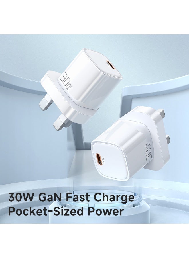 Mcdodo CH-0580 30W USB-C PD Mini GaN Fast Charger UK Plug White Single Port Type-C Wall Adapter - Image 4