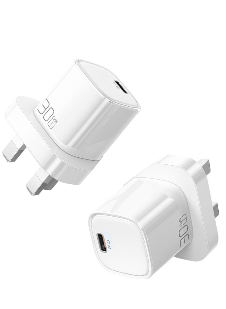 Mcdodo CH-0580 30W USB-C PD Mini GaN Fast Charger UK Plug White Single Port Type-C Wall Adapter - Image 2