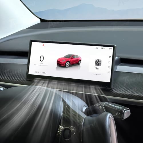 Tlyard 8.9" Heads Up Display for Tesla Model 3 Highland 2024 2025, 2.5D HD Thin CarPlay & Android Auto OTA Updates, No Block AC Vent Sync Autopilot Data with Front Camera - Image 1