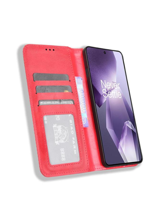 اس-توب جراب لهاتف OnePlus Ace 5 5G / 5 Pro 5G / 13R 5G جراب هاتف جلدي بمشبك مغناطيسي بتصميم كلاسيكي - Image 4