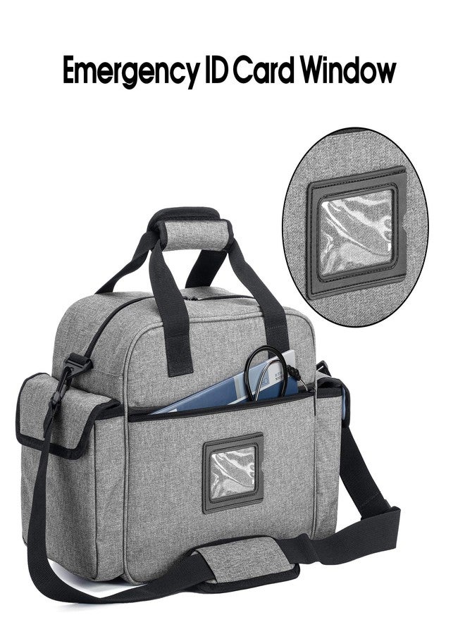 Trunab Home Health Nurse Bag Empty, Portable Medical Supplies Shoulder Bag for Hospice, Home Visit, Hospital Interns, Grey, Bag Only - Image 5