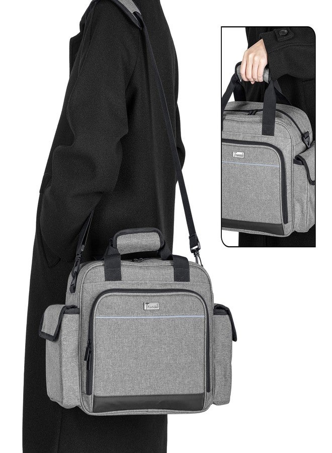 Trunab Home Health Nurse Bag Empty, Portable Medical Supplies Shoulder Bag for Hospice, Home Visit, Hospital Interns, Grey, Bag Only - Image 4