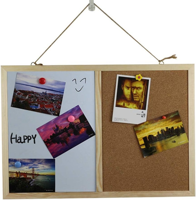 40x60cm Wooden Whiteboard Cork Message Board for Home Office Art Craft Painting Writing - Image 4