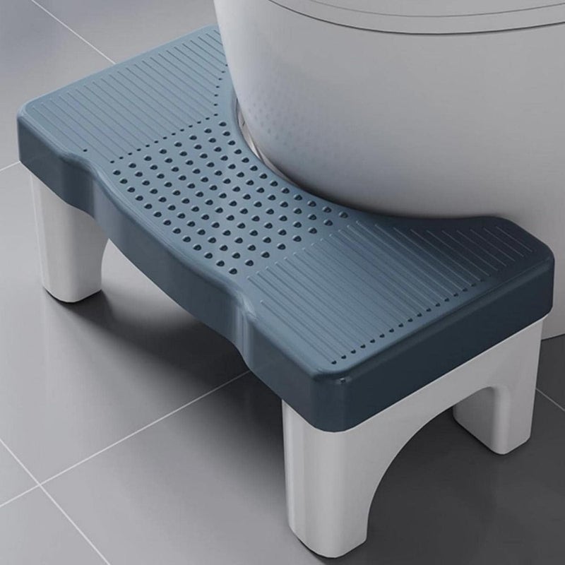 Blue Adult Toilet Stool For Pooping Durable Plastic Step Stool For Bathroom Use Portable Easy Clean Squatting Stool - Image 1