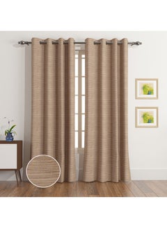 Home Box Darcy Slub Textured Single Curtain 135 X 240 Cm  - Image 1