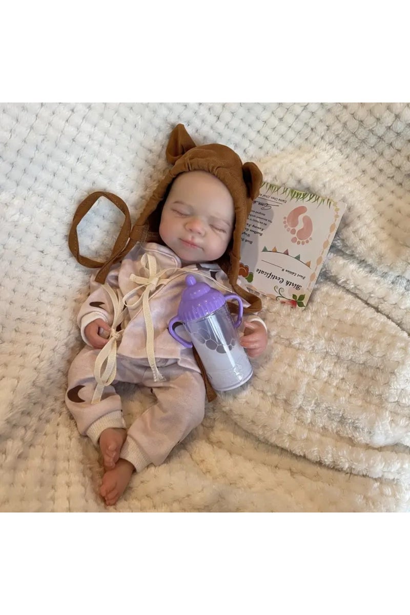 Silicone Girl 13 Inch Full Body Silicone Reborn Girl Doll Handmade Soft Touch Newborn Pascale Girl B